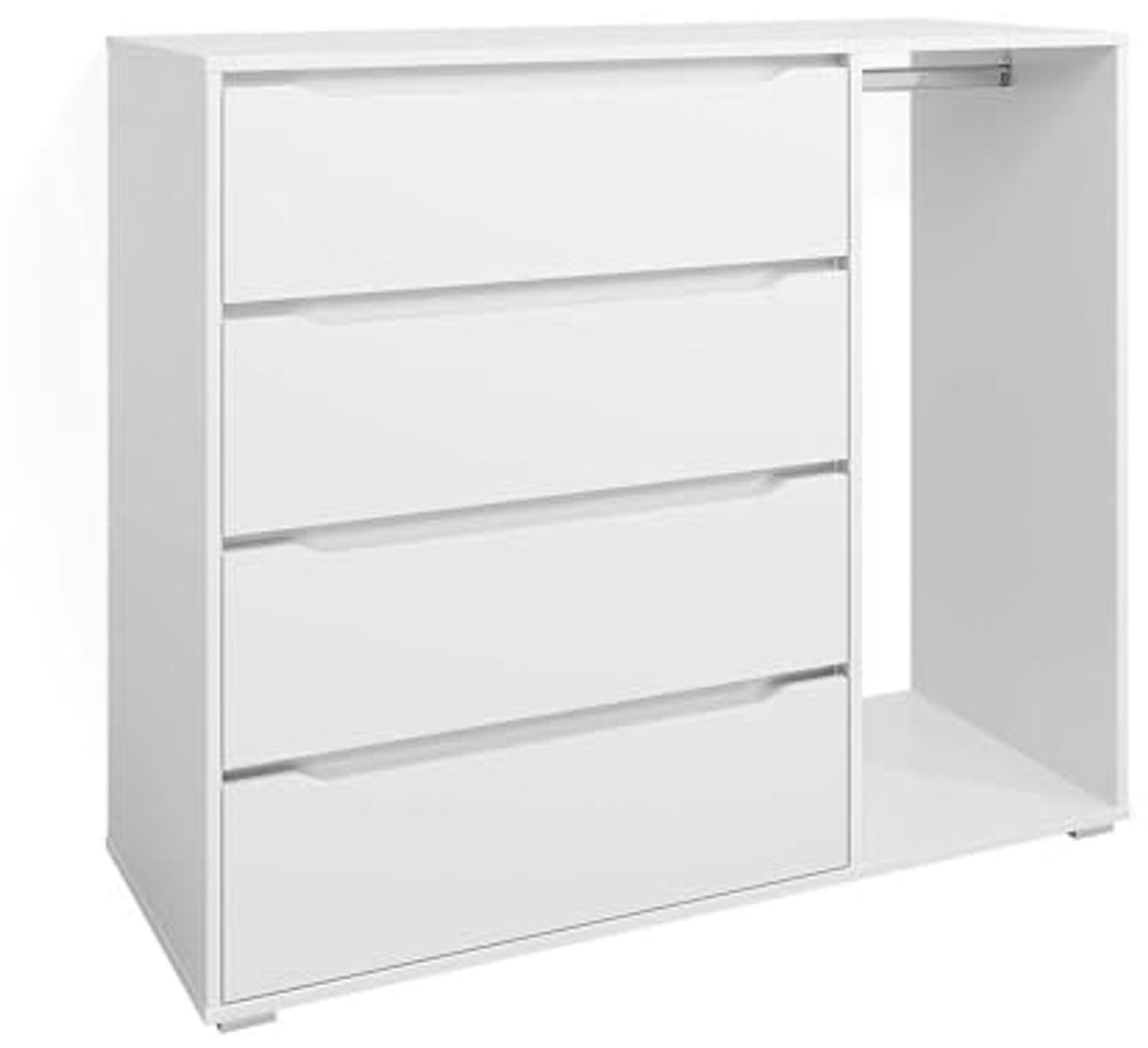 Kinderkleiderschrank Ruben Weiß 120 x 101.9 cm mit 4 Schubladen Vicco