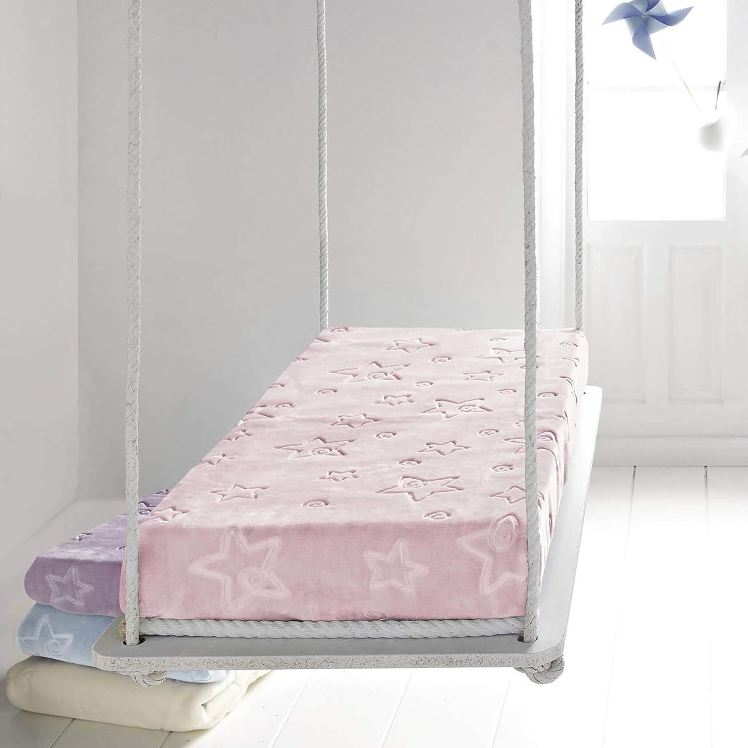 PIELSA Baby - 6627-63 | Babydecke | Neugeborenes Baby Decke | Babydecke Winter | Babydecke Monate | geprägte Babydecke | Babydecke | Babydecke | Babydecke | Rosa | Größe 110x140 cm