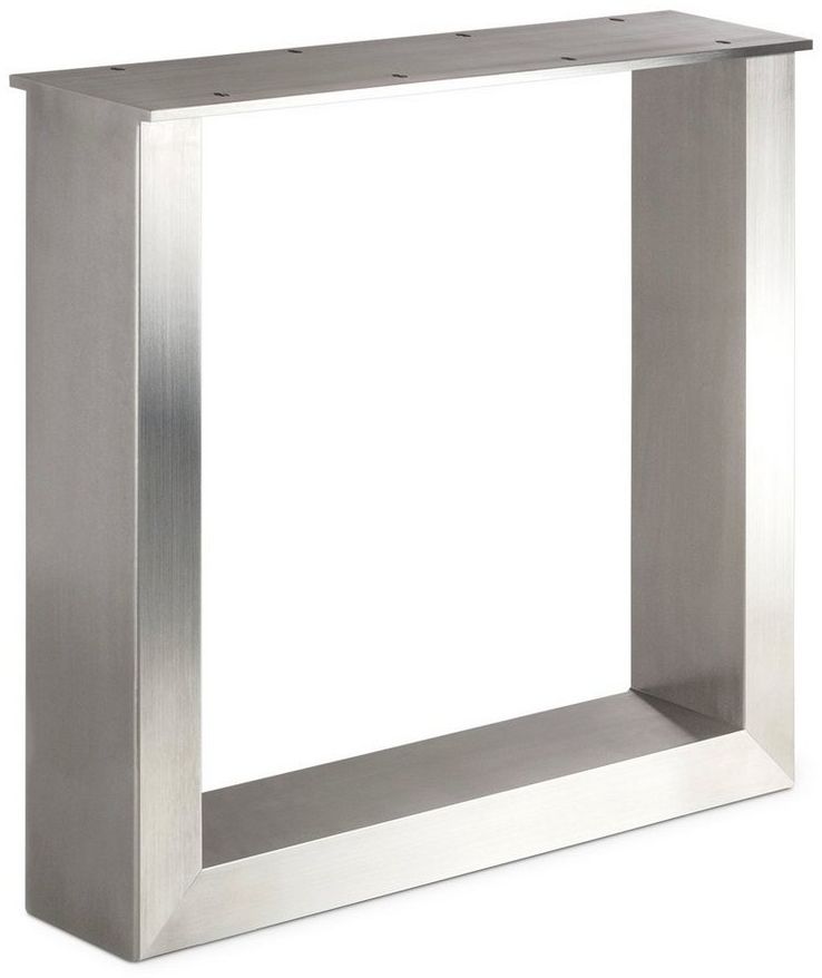 SO-TECH® Tischgestell Tischkufe TAB echt Edelstahl Profil 80 x 40 mm, bis Höhe: 720 mm und Tiefe: 800 mm Industriedesign