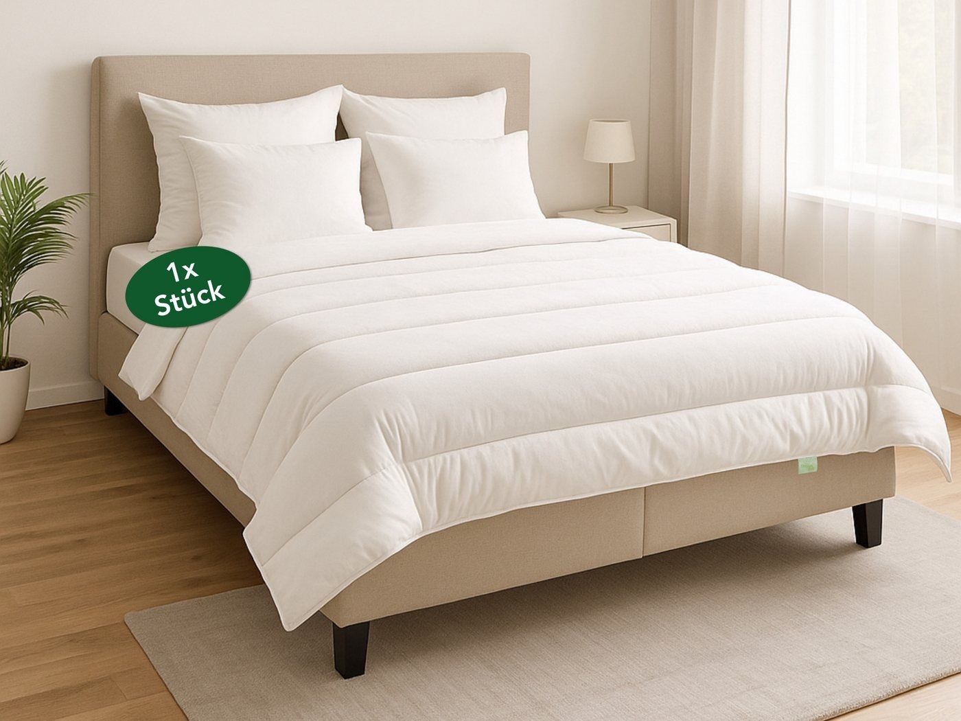 Dreamstar Microfaserbettdecke Eco, Bettdecken 2er-Set - 4-Jahreszeiten, Ganzjahres, Winter & Sommer, Füllung: Faserfüllung, Bezug: angenehm weiche Microfaser, Ganzjahresbettdecke, Sommer und Winter