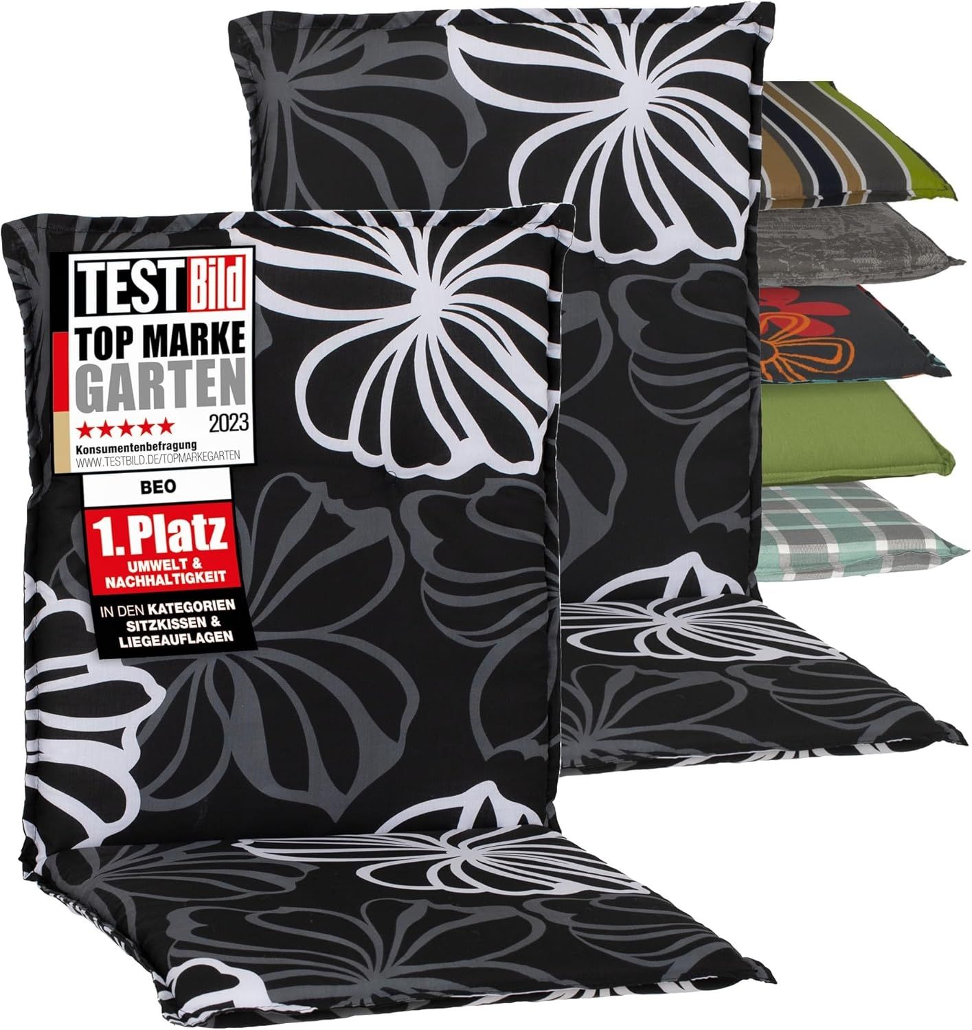 Beo Niedriglehner M125 Boston NL Saumauflage für Niedriglehner, Circa 48x98 cm, 5 cm Dick, schwarz