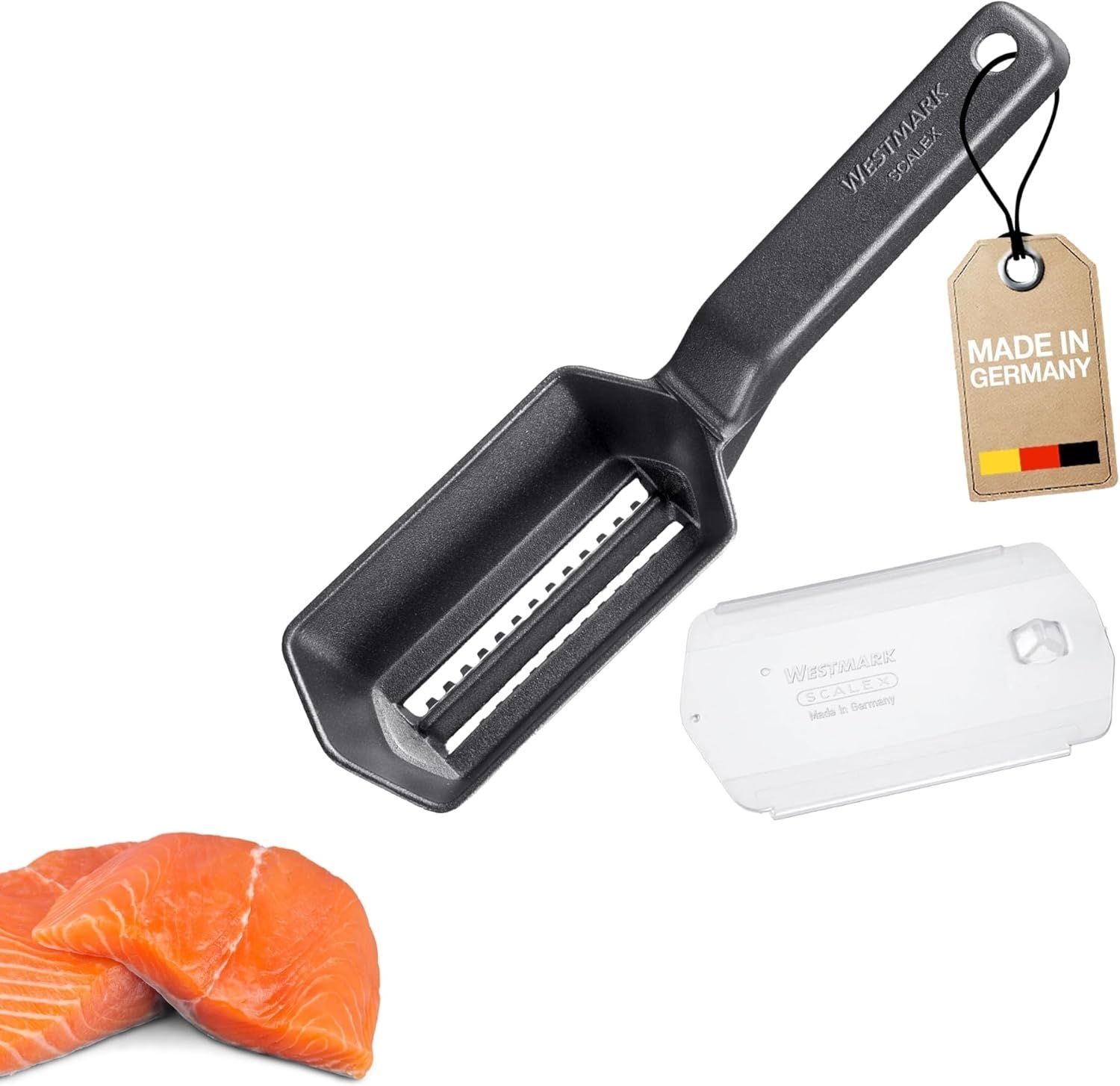 WESTMARK Fischbesteck »Scalex« Black Edition, Entschupper, Aluminium, Edelstahl, griffige Haptik