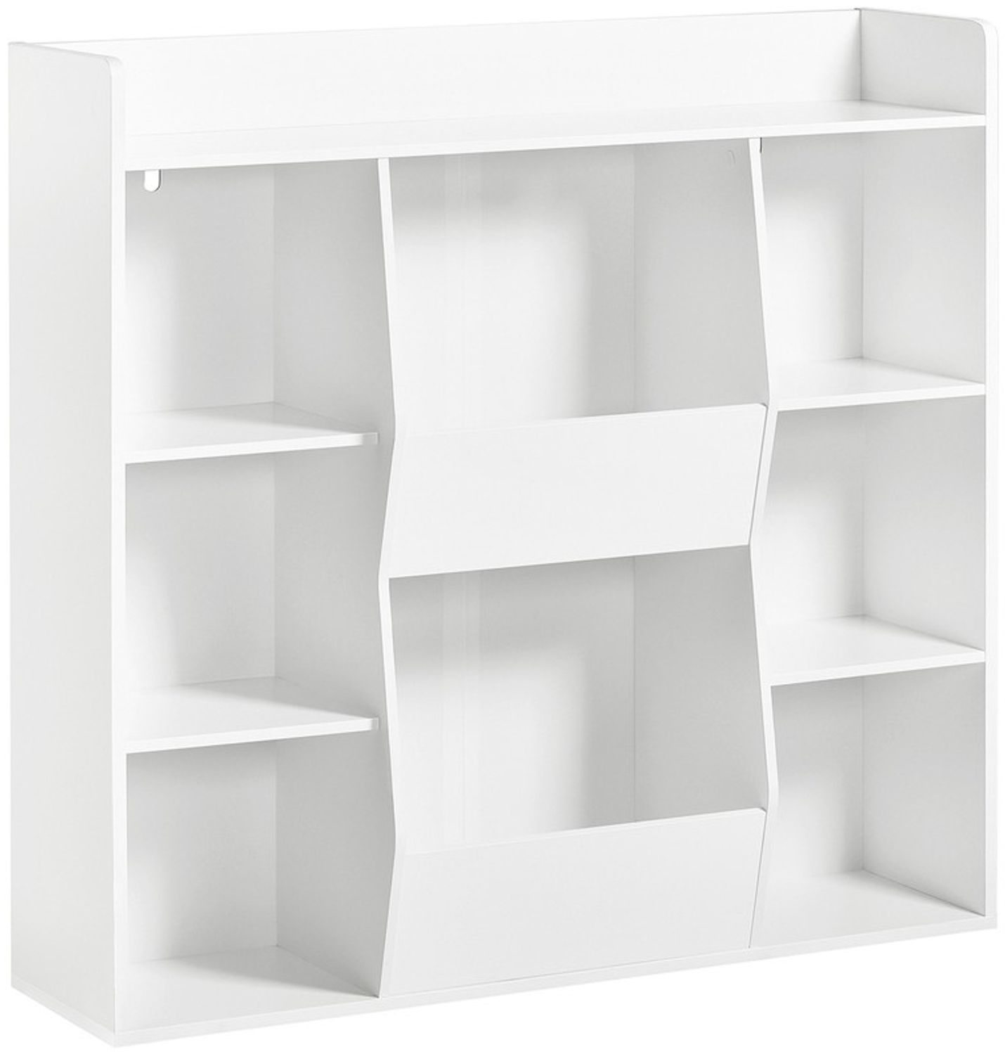 SoBuy KMB55-W Kinderregal, MDF, Papierfurnier, Weiß, 106 x 104 x 30 cm