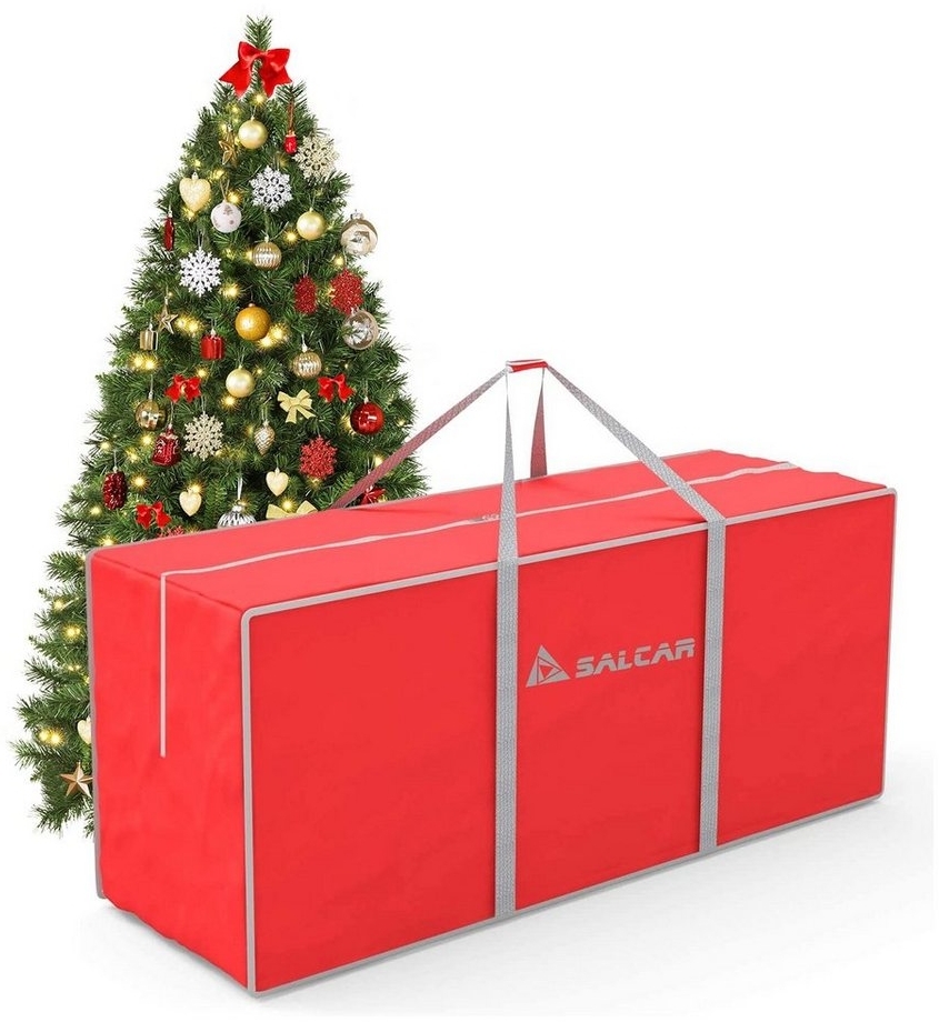 Salcar Künstlicher Weihnachtsbaum Aufbewahrungstasche für Weihnachtsbaum bis zu 240 cm, Transporthülle, 130 x 40 x 50 cm Aufbewahrungstasche, Reißfest, Wasserdicht