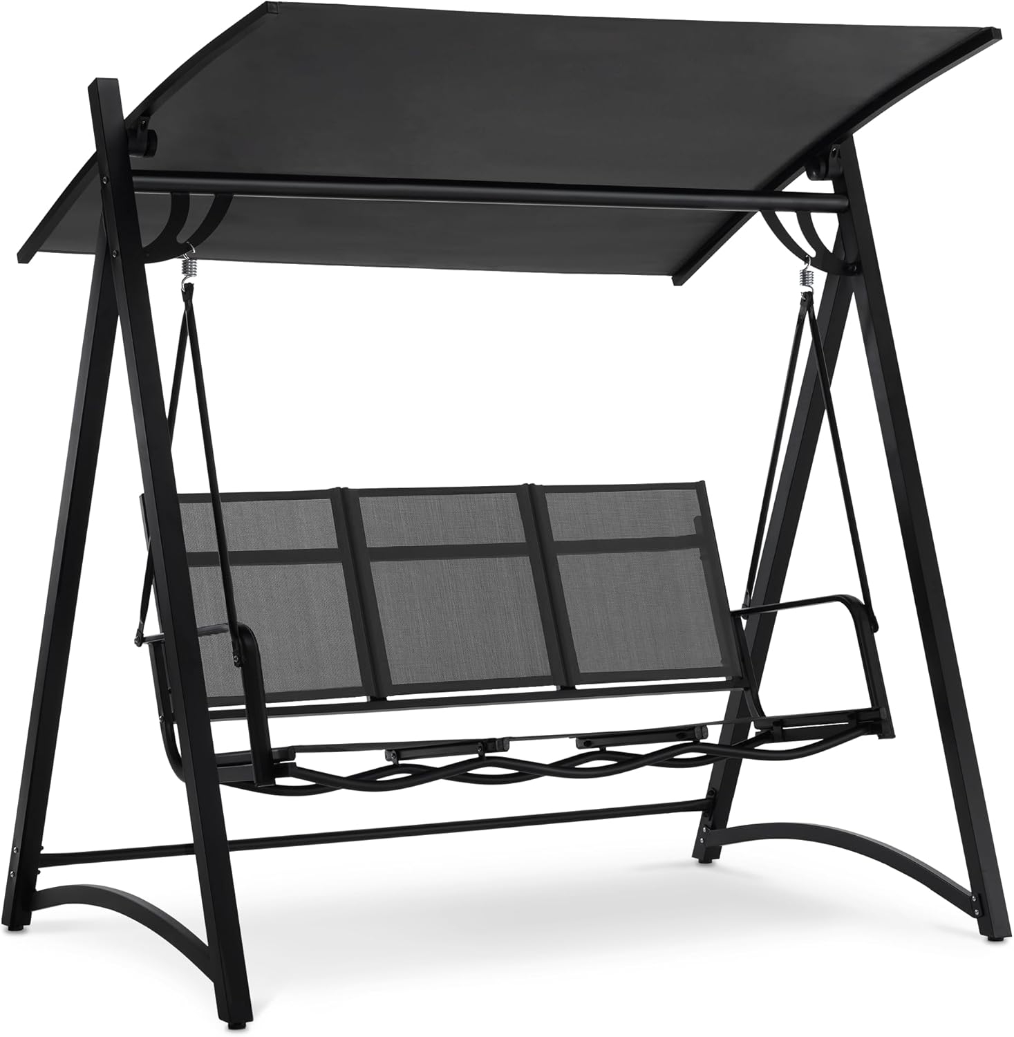 M MCombo 3-Sitzer Hollywoodschaukel, Gartenschaukel 8009 (Dunkgelgrau)