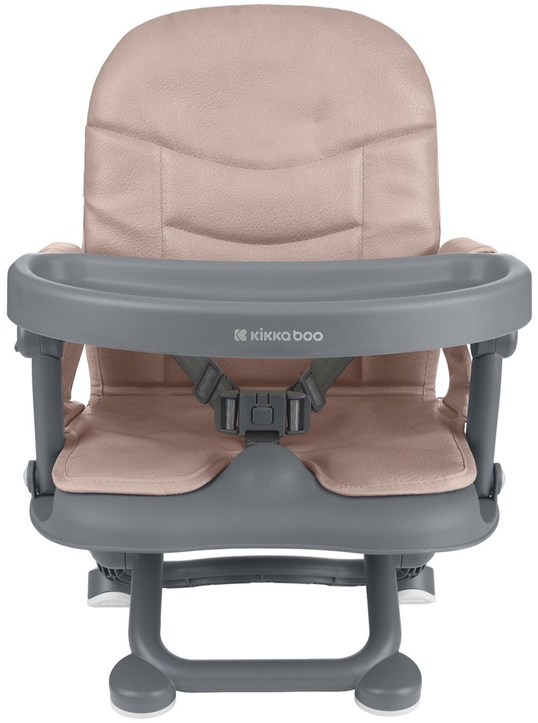 Kikkaboo Kindersitzerhöhung Pappo Booster, Tisch, klappbar, Sicherheitsgurt rosa pink