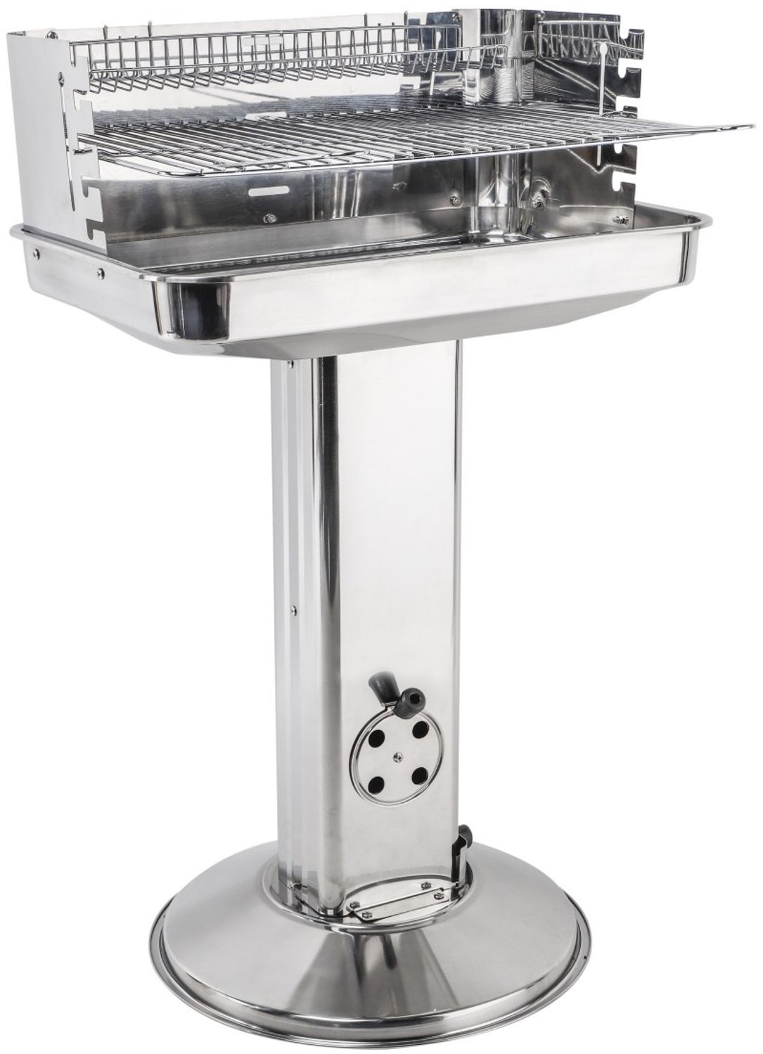 XXL Säulengrill Edelstahl Holzkohlegrill Grill 58x38x90 Art. 60198