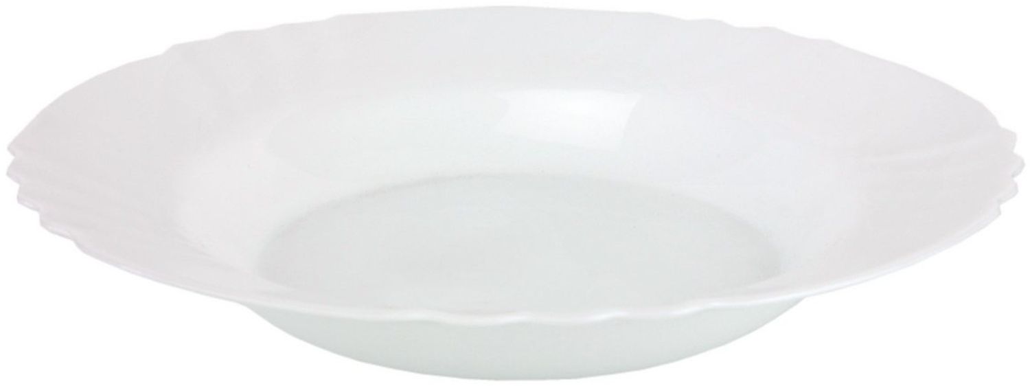 12er Set Bormioli Rocco EBRO Suppenteller, tiefer Teller, 23,5 cm, 300 ml, Opal-Hartglas