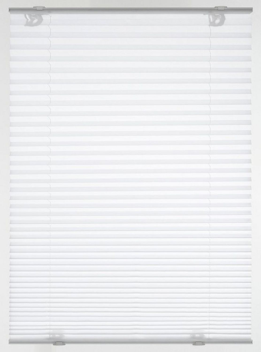 GARDINIA Solo Dachfenster-Plissee ohne Bohren, Mit Saugnäpfen, Blickdichtes Falt-Rollo, Inkl. aller Montage-Teile, Weiß, 59,3x100 cm