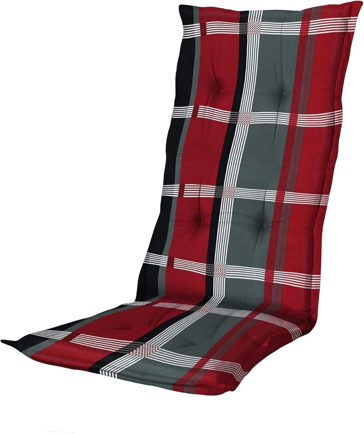 Madison B253 Hochlehner Gartenstuhl Auflagen 120x50x8cm rot kariert