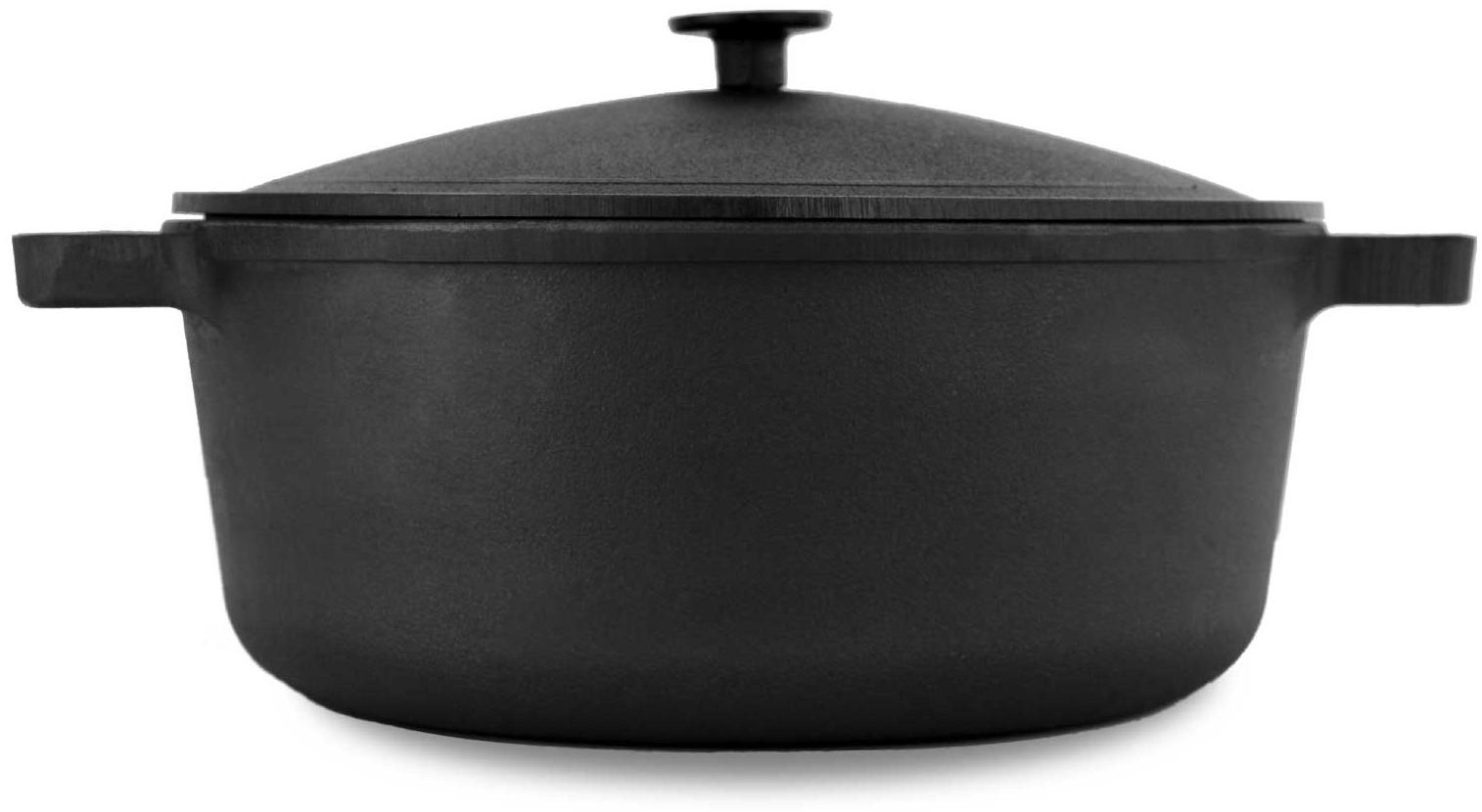 6L Ø28cm Gusseisen Topf mit Deckel aus Gusseisen Gusseisentopf Brotbacken Kochtopf