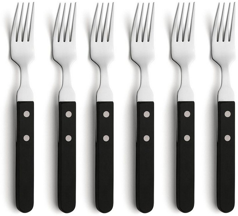 Amefa 'PIZZA' Steakgabel Set 6-teilig, Kunststoff schwarz, 20 cm