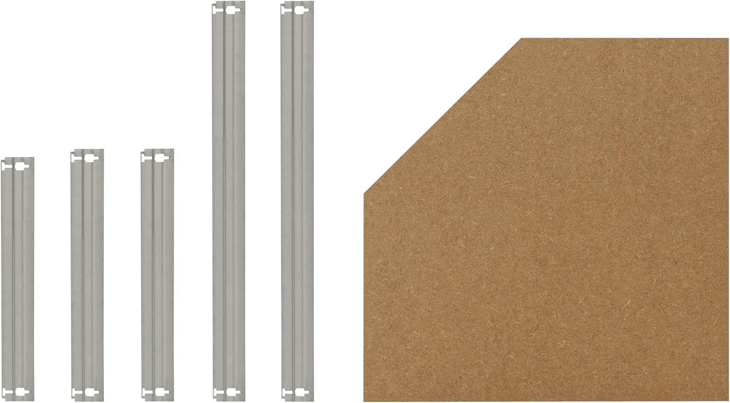 shelfplaza HOME 60x30 cm Fachboden-Set Eckregal in grau-verzinkt für HOME Eckregale mit 175 kg Traglast pro Boden