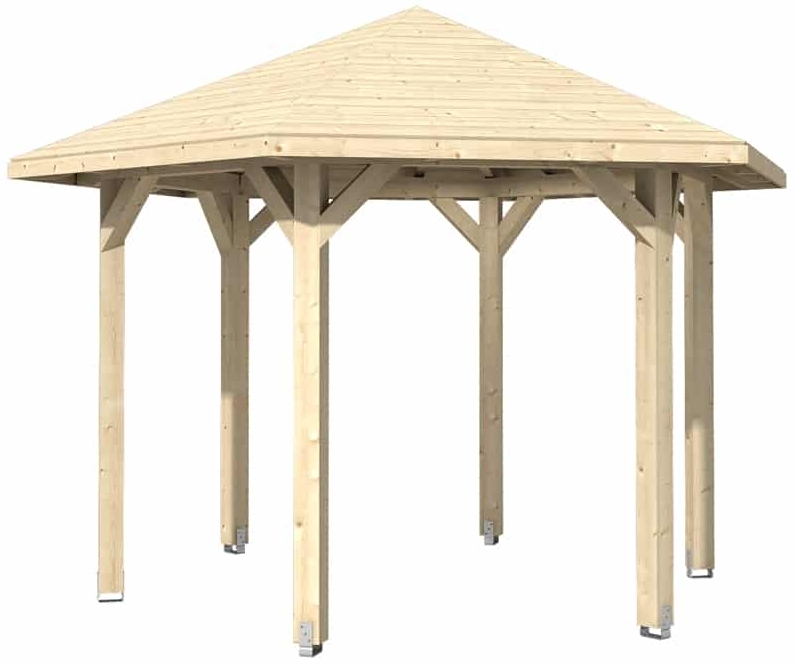 Skan Holz Holz Pavillon 6-Eck Nancy 2 | Natur |