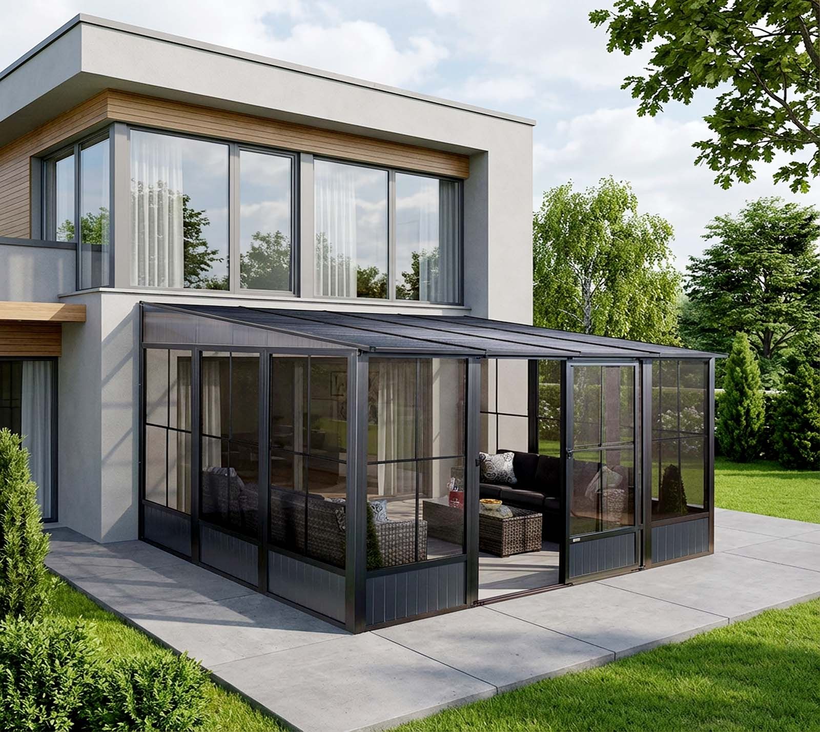 Sojag Mural 1013 | Metall Anbaupavillon mit