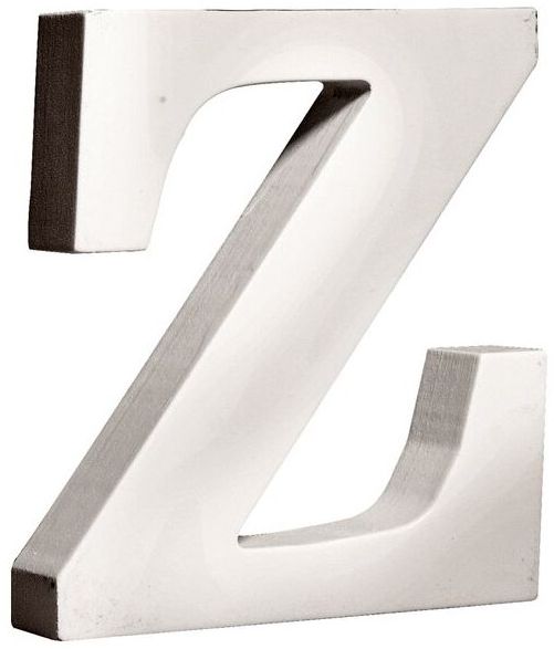 MDF Buchstabe Z, FSC 100%, 9,7x2x11cm, weiß