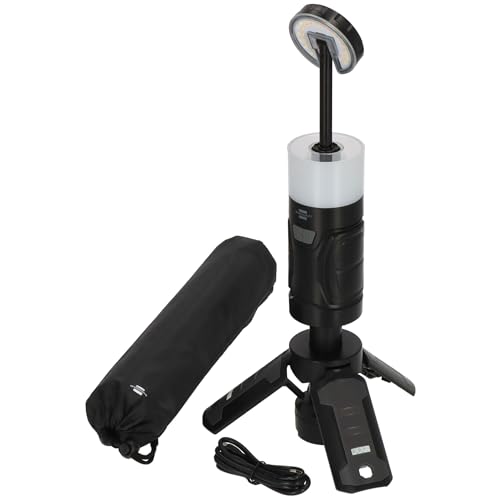 Brennenstuhl Akku LED Outdoor Lampe UL 400 AT, 400lm, IP44, 24h Leuchtdauer, dimmbar, Farbtemperatur einstellbar, Rotlicht, ausziehbar bis 1,03m, Powerbank, inkl. USB C Ladekabel