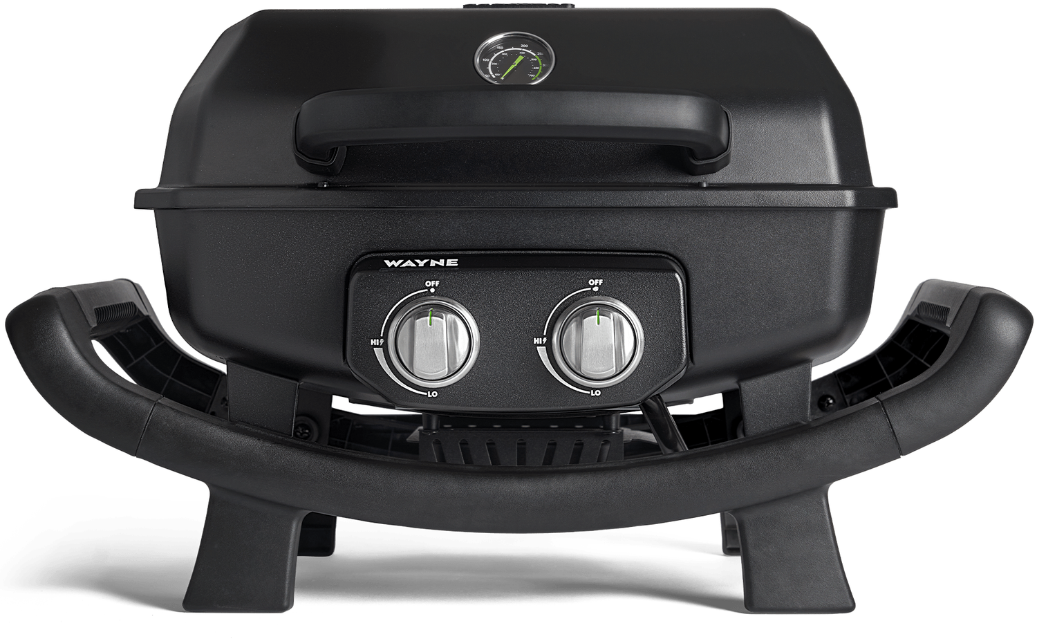 BURNHARD WAYNE 2-Brenner Balkongrill – Tragbarer Gasgrill mit 4,4 kW, 2 Grillzonen, bis 390 °C, Gusseisenroste & Abdeckhaube - Camper Edition - Multi-Color - #946919