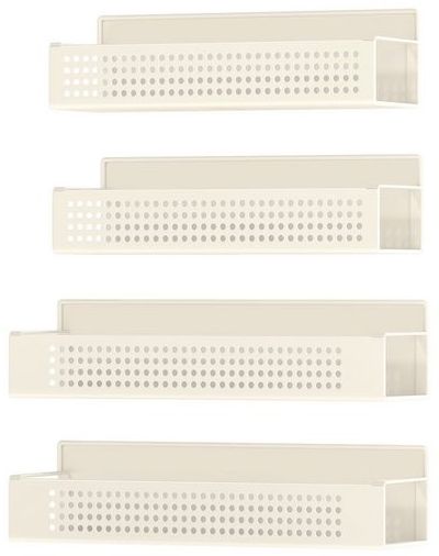 SONGMICS Gewürzregal magnetisch, 4er Set, 2 große und 2 kleine Regale, Gewürz-Organizer ohne Bohren, Magnetregal, für Küche, Kühlschrank, Mikrowelle, Waschmaschine