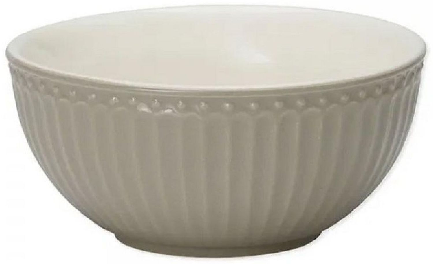 Greengate Müslischale Alice Müslischale warm grey 14 cm, Steinzeug, (Schüsseln & Schalen)