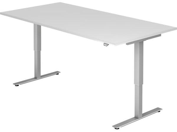 'XMST2E' Sitz-Steh-Schreibtisch elektrisch 200X100cm Weiß