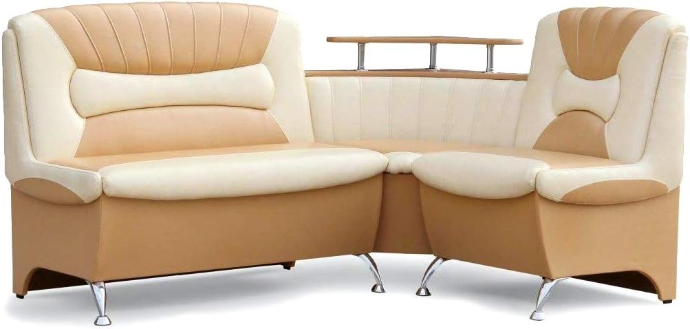 Rodnik Eckbank "Arabica", Beige Hellbeige, Sitzbank, gepolstert, mit Stauraum, mit Rueckenlehne, Rechtsseitig und Linksseitig montierbar, Kunstleder, Spanplatte, 173cmx128cm