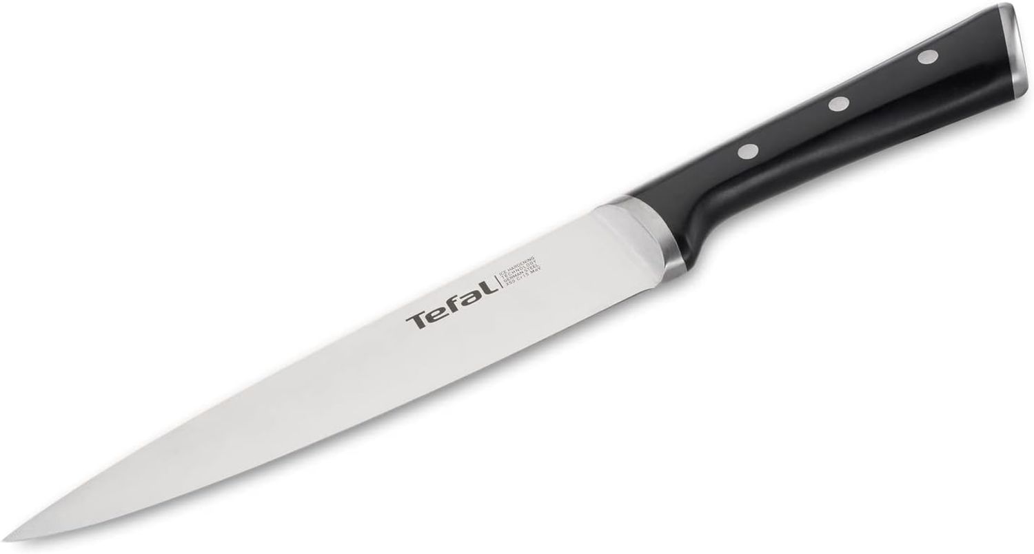 Tefal 'K23207 Ice Force' Fleisch und Schinkenmesser, Edelstahl schwarz, 20 cm
