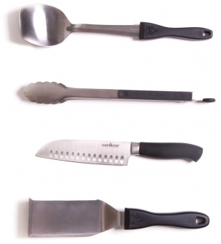 Camp Chef Grill-Set mit Aufbewahrungstasche, 5-teilig, Edelstahl silber / schwarz