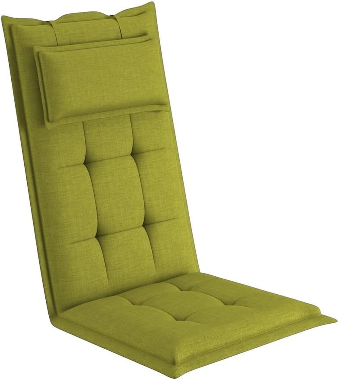 sunnypillow Hochlehnerauflage Gartenstuhlauflagen mit abnehmbarem Kopfpolster 120x50x9 cm, (1 St), Auflage Polsterauflagen UV-Lichtecht