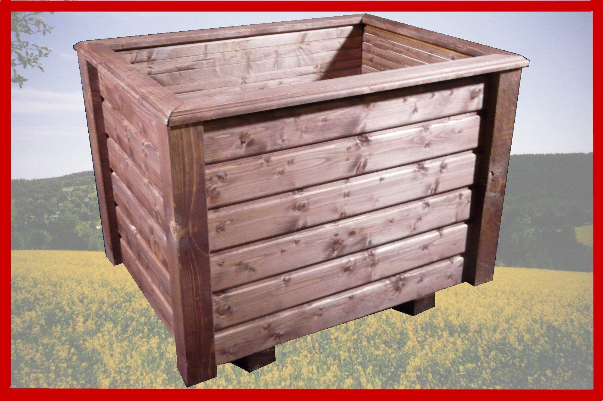 SchwibboLa Pflanzkasten Hochwertiger ClassiV lasiert Palisander Außenmaße 120 x 60 x 50 cm Blumenkasten Hochbeet Pflanztrog Nr. PK-800-A9, Holz