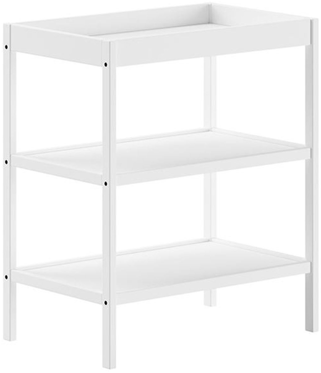 Wickelregal Kara-lynn 79x50x95 Massivholz Buche Weiß