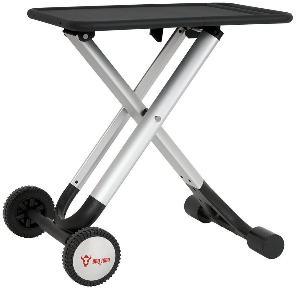 BBQ-Toro Grillablagetisch Klapptisch Grillwagen, Rollwagen zum Grillen, Beistellwagen