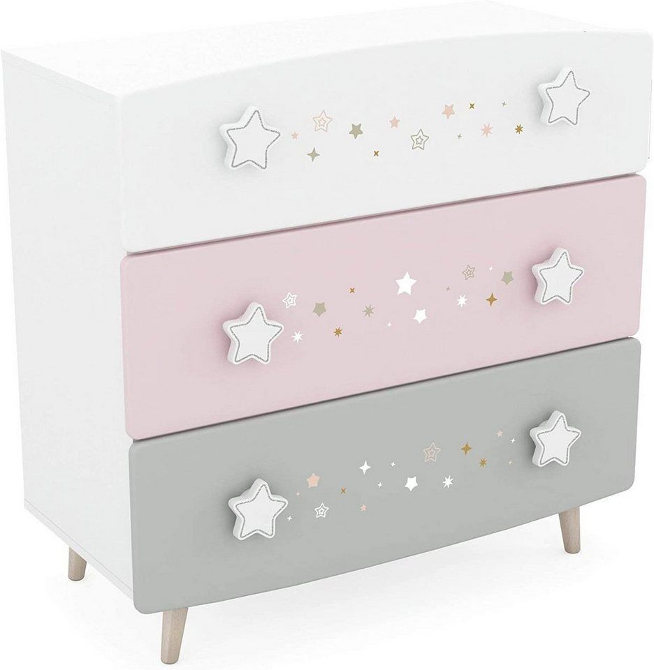 habeig Kommode Kommode Himmelssterne #443 Kinderzimmer Schrank Prinzessin Sideboard