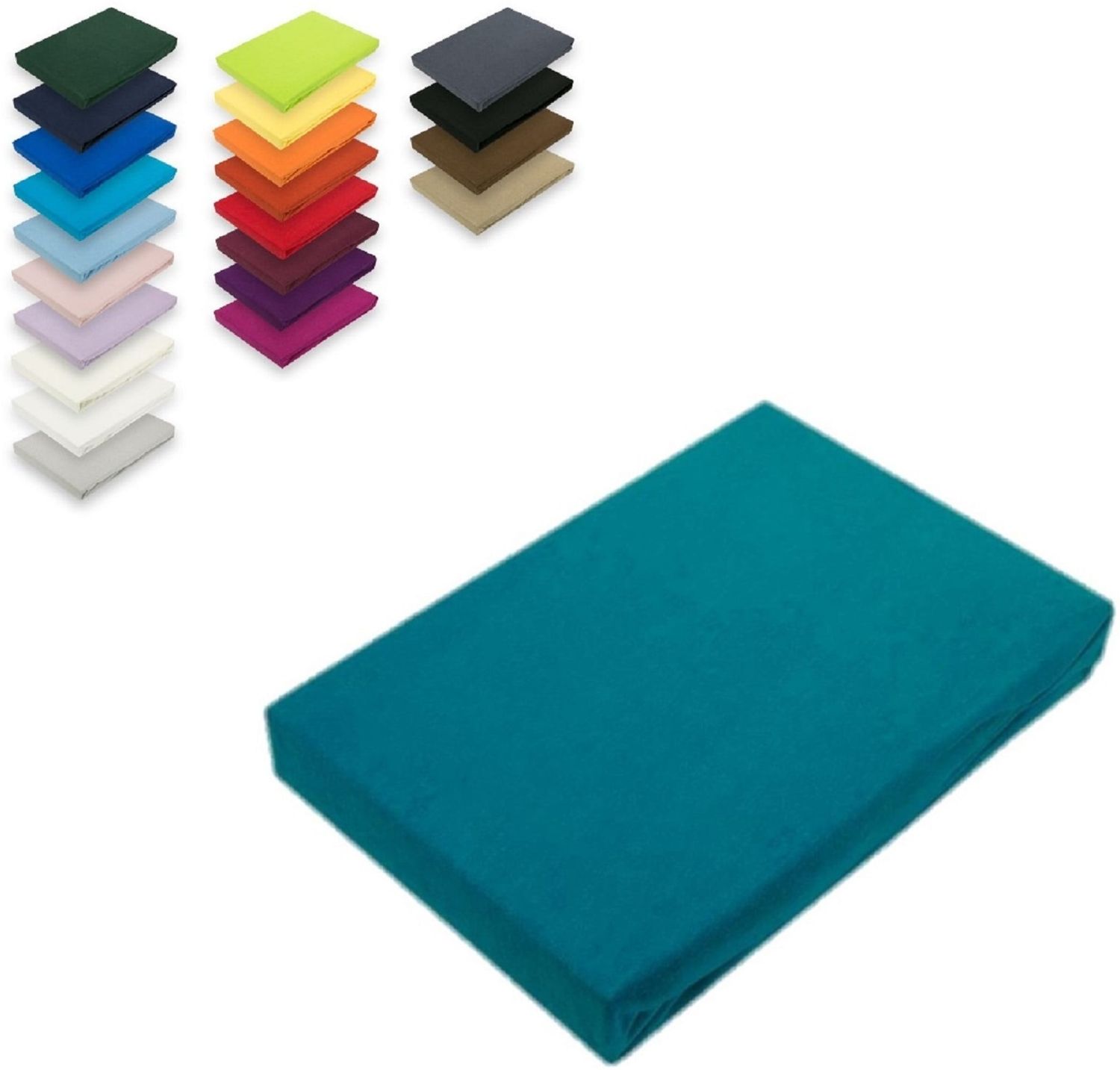 Topper Jersey Spannbettlaken 180x200 cm Petrol