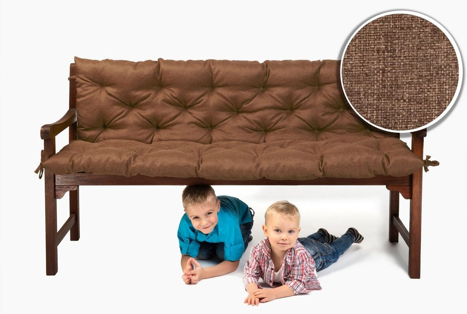 sunnypillow Bankauflage Bankauflage Stuhlkissen viele Farben und Größen zur Auswahl, 120 x 50 x 50 cm braun