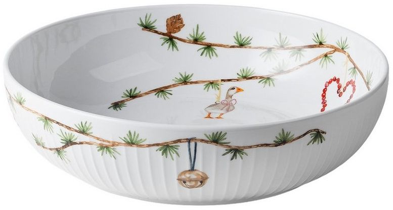 Kähler Servierschale Kähler Hammershøi Christmas Schale Porzellan Ø30 cm Weiß