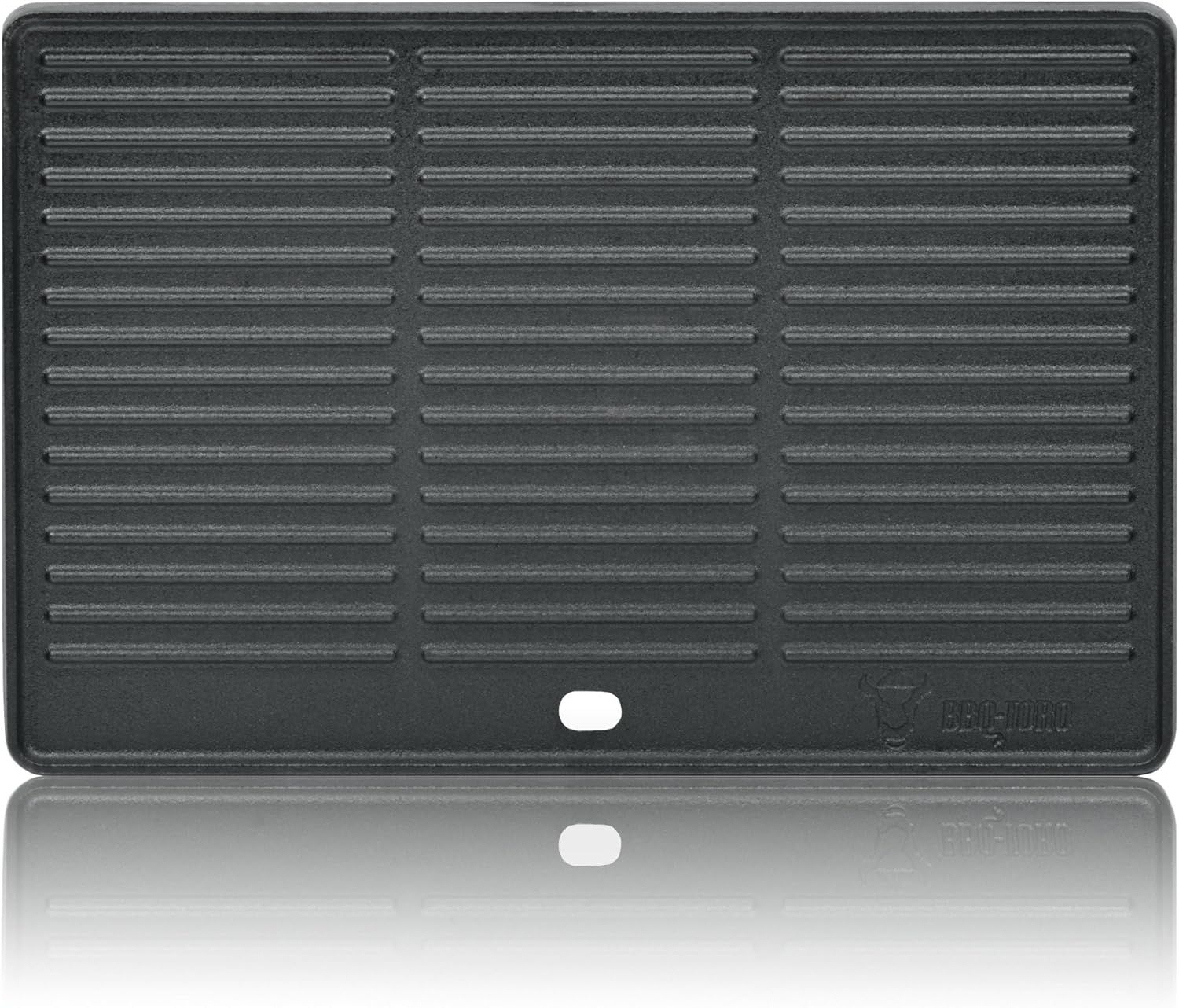 BBQ-Toro Grillplatte Gusseisen Grillplatte 41,5 x 27,5 cm, Wendeplatte, preseasoned, beidseitig verwendbar