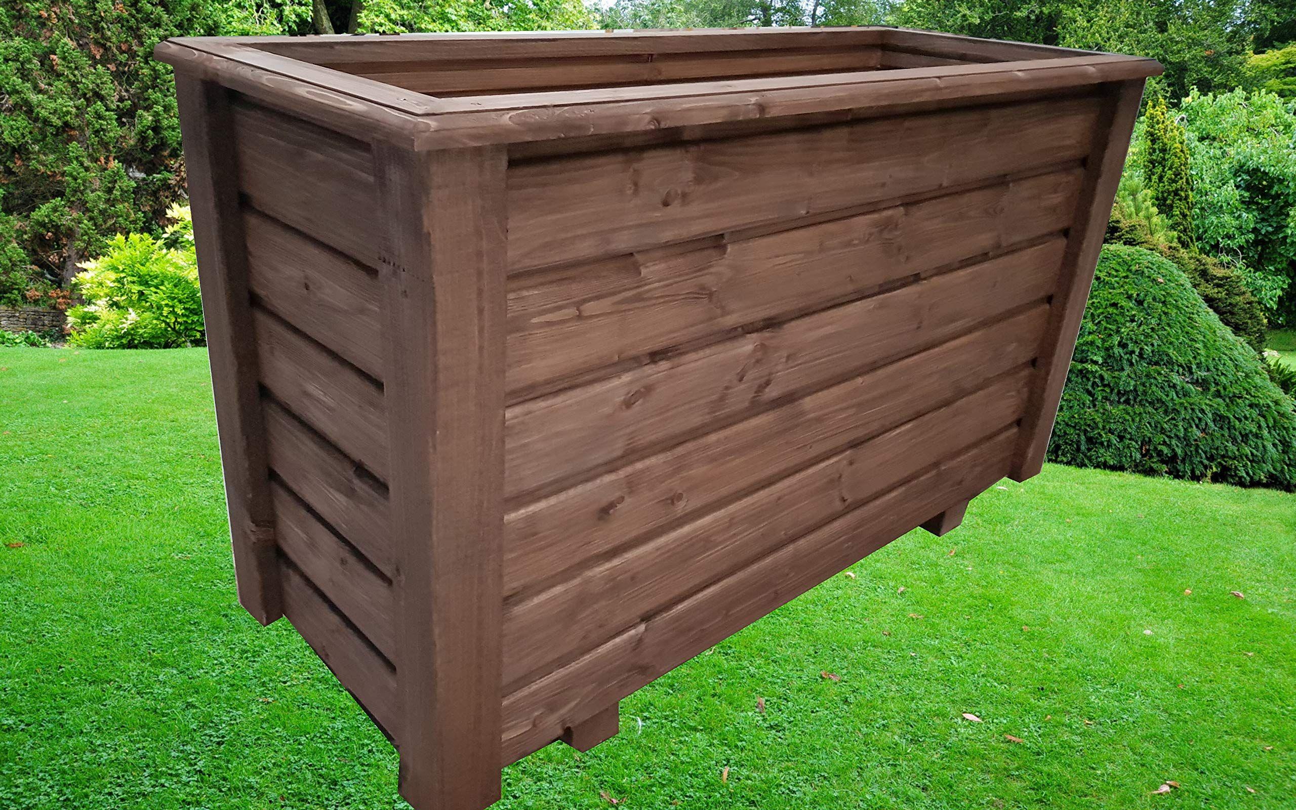 SchwibboLa Pflanzkasten Hochwertiger ClassiV lasiert Außenmaße 60 x 30 x 50 cm Blumenkasten Hochbeet Pflanztrog Nr. PK-1036-A46, Holz