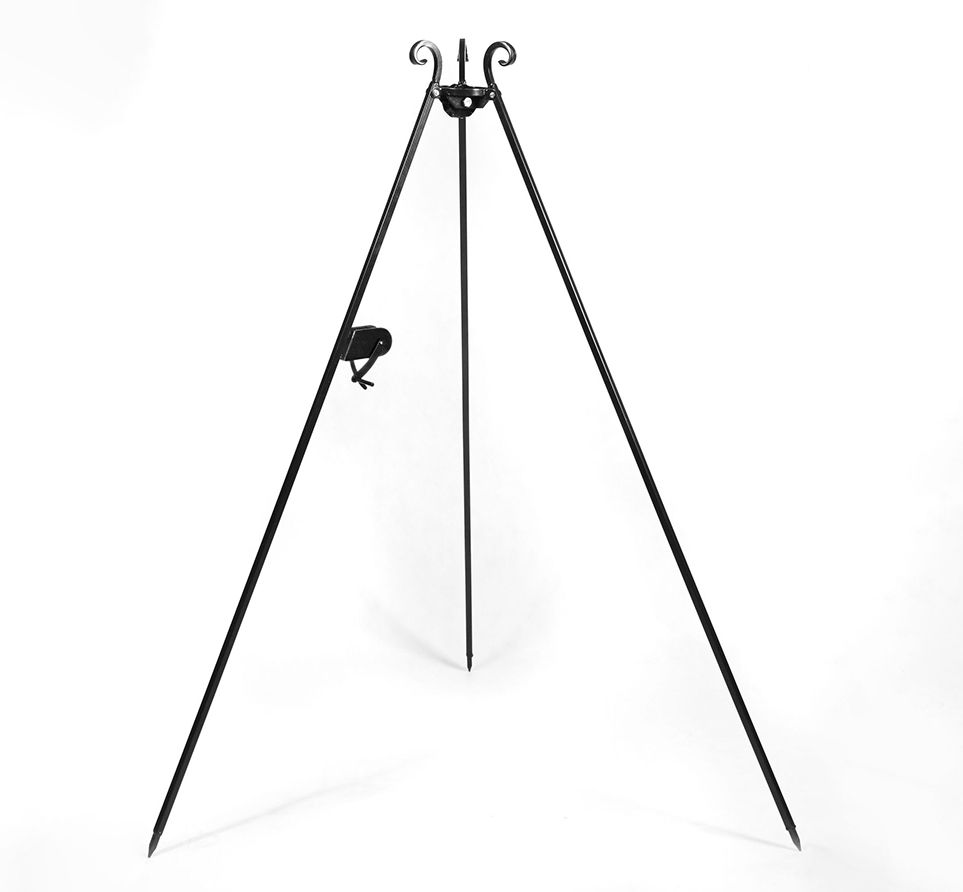 CookKing Stahl Schwenkgrill | Dreibein mit Kurbel