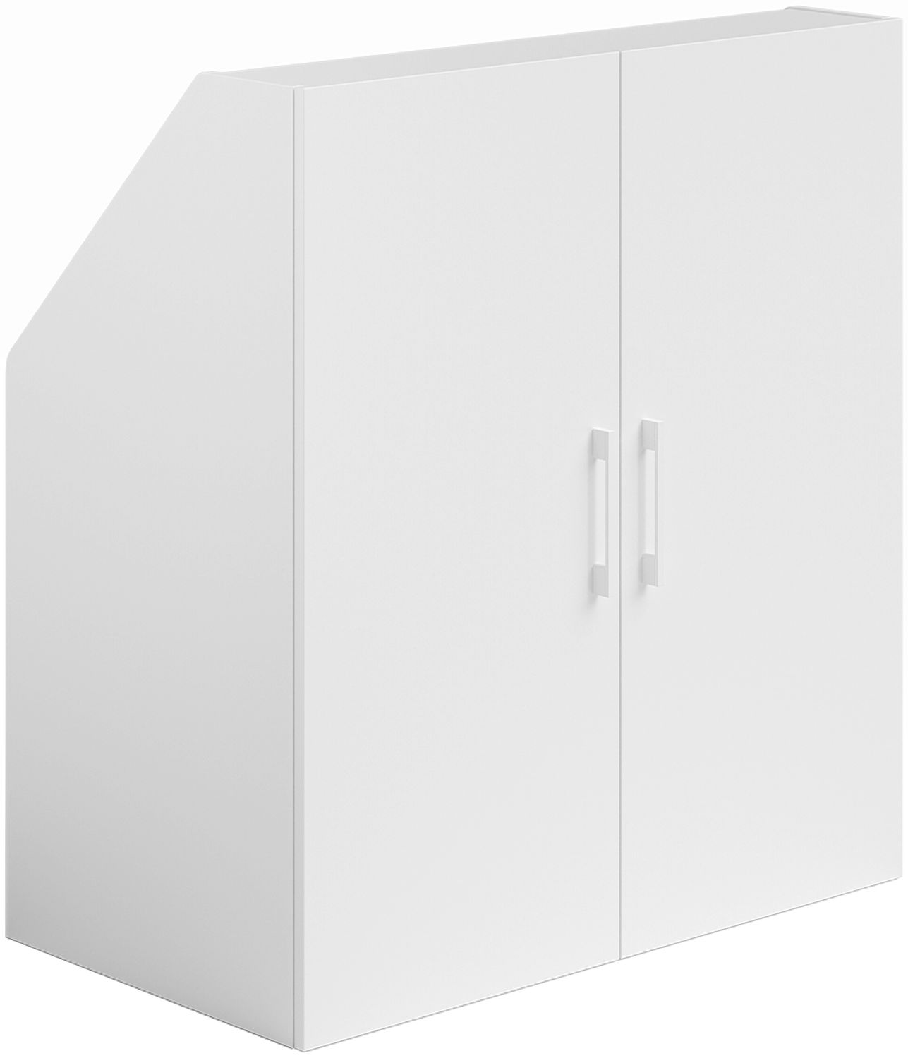 Bellamio 'Aland' Dachschrägenregal mit Türen, weiß, 100x52x90 cm, Schrank für Dachschräge mit 3 Fächern