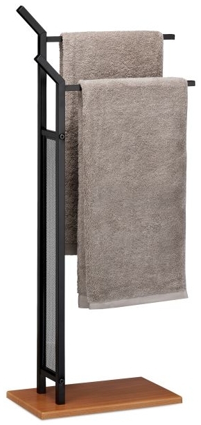 Handtuchständer Zweiarmig Schwarz 10024629