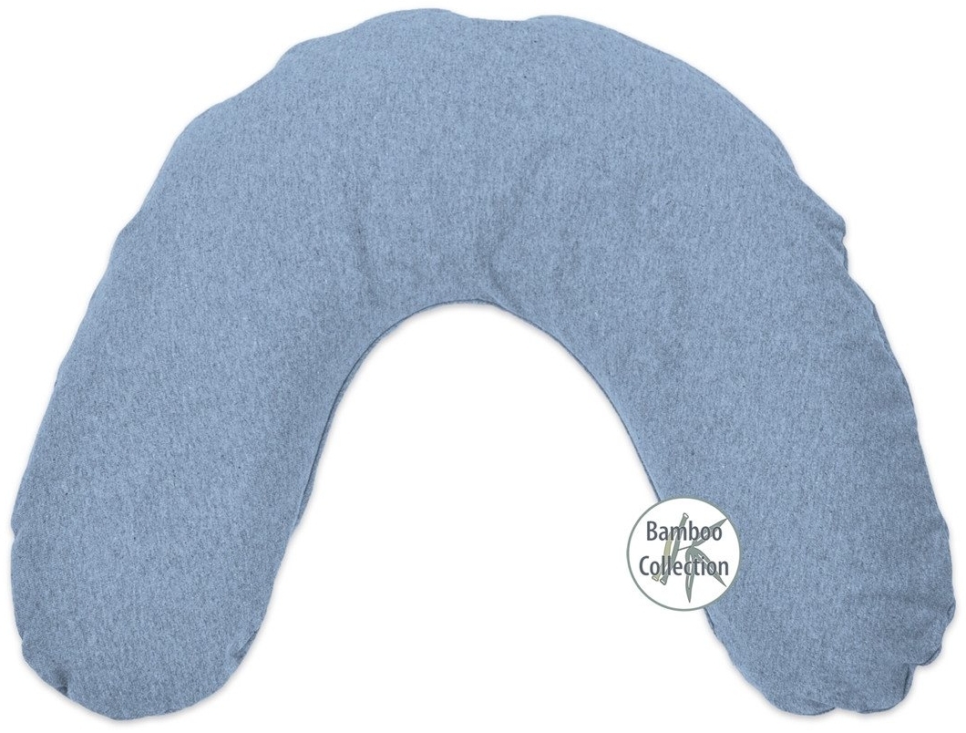 Theraline Bezug für Nackenkissen mittel Melange blau-grau Bamboo