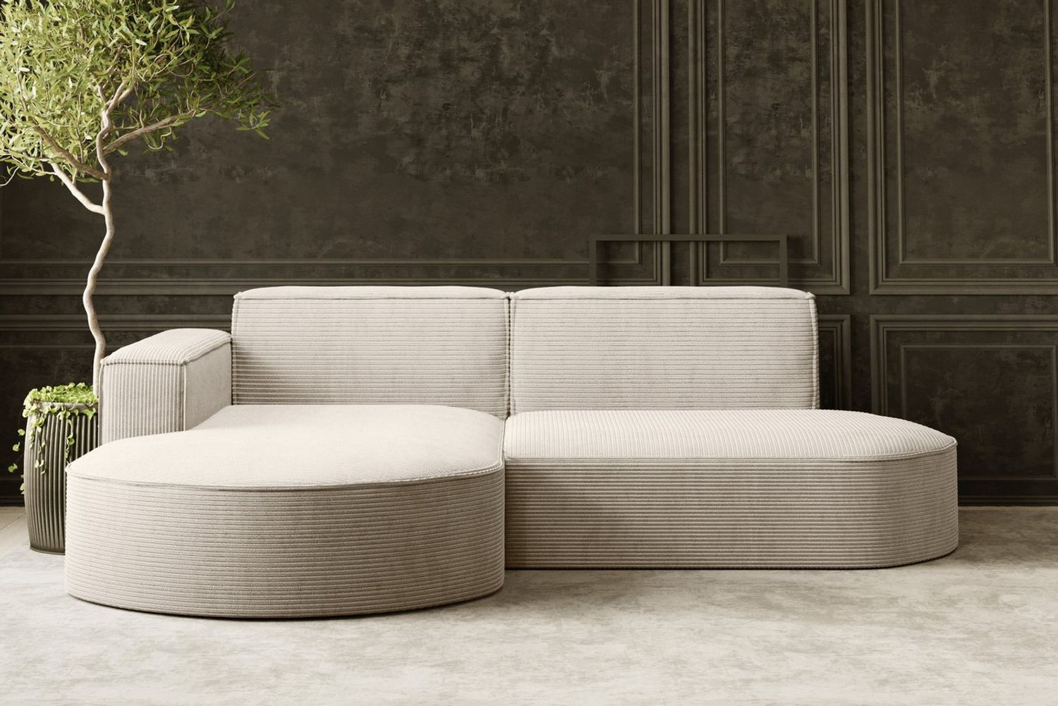 Kaiser Möbel Ecksofa Designer MODENA STUDIO L stoff Poso, Neve, Quelle