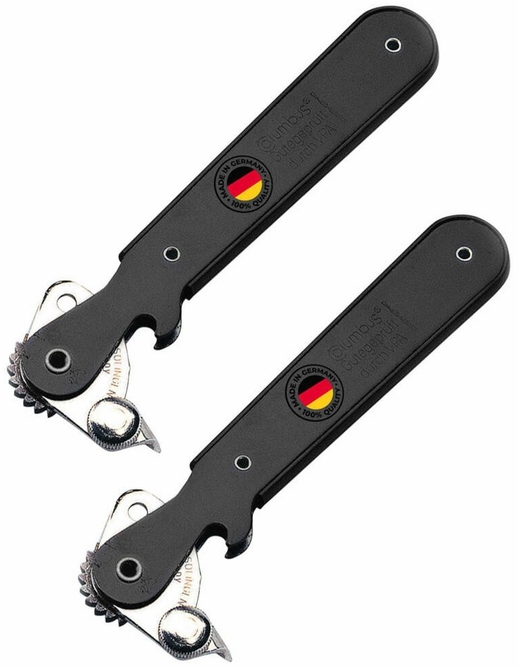 WESTMARK Dosenöffner mit Kapselheber, 2 Hebeldosenöffner, Farbig sortiert: Schwarz/Rot/Silb