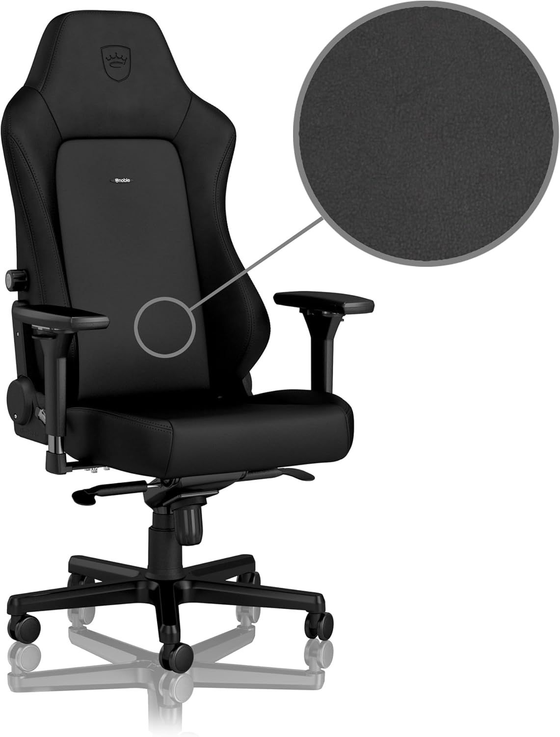 noblechairs Hero Black Edition Komfortable und Langlebige Gaming Stuhl mit Inklusive Kissen, Perfekt Optimierte Ergonomie des Office Stuhl Sorgt für Hohen Sitzkomfort