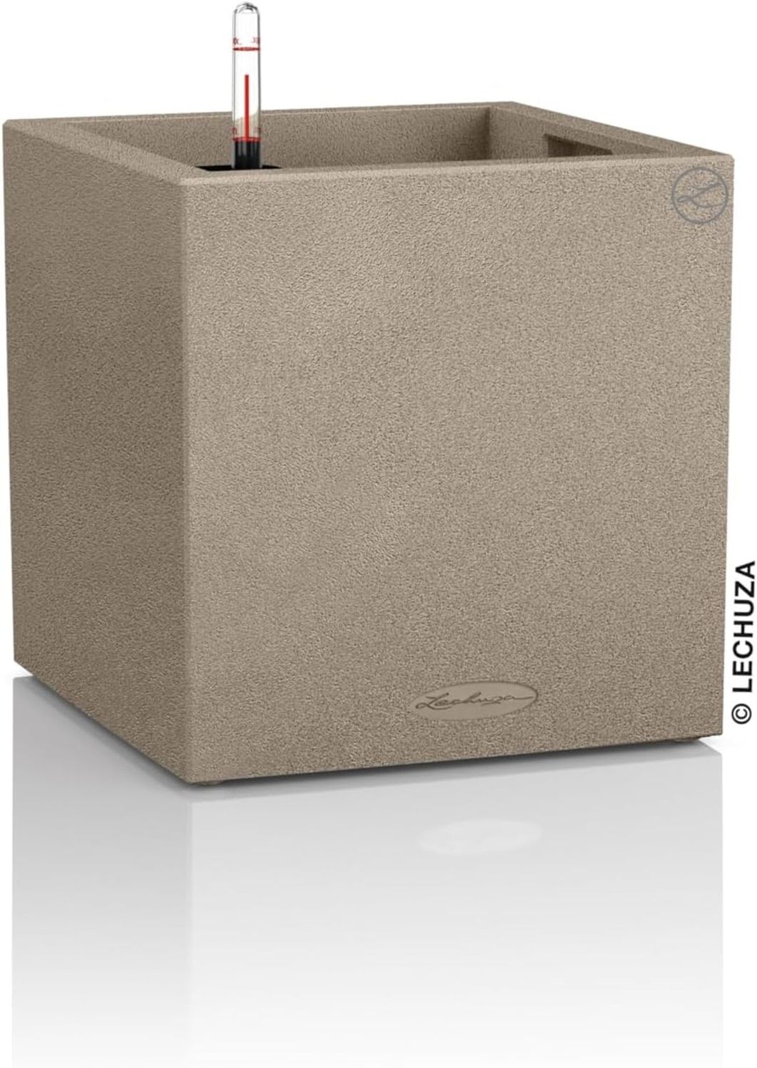 Lechuza® Pflanzkübel Canto Stone Low 40 - sandbeige, mit Wasserspeicher