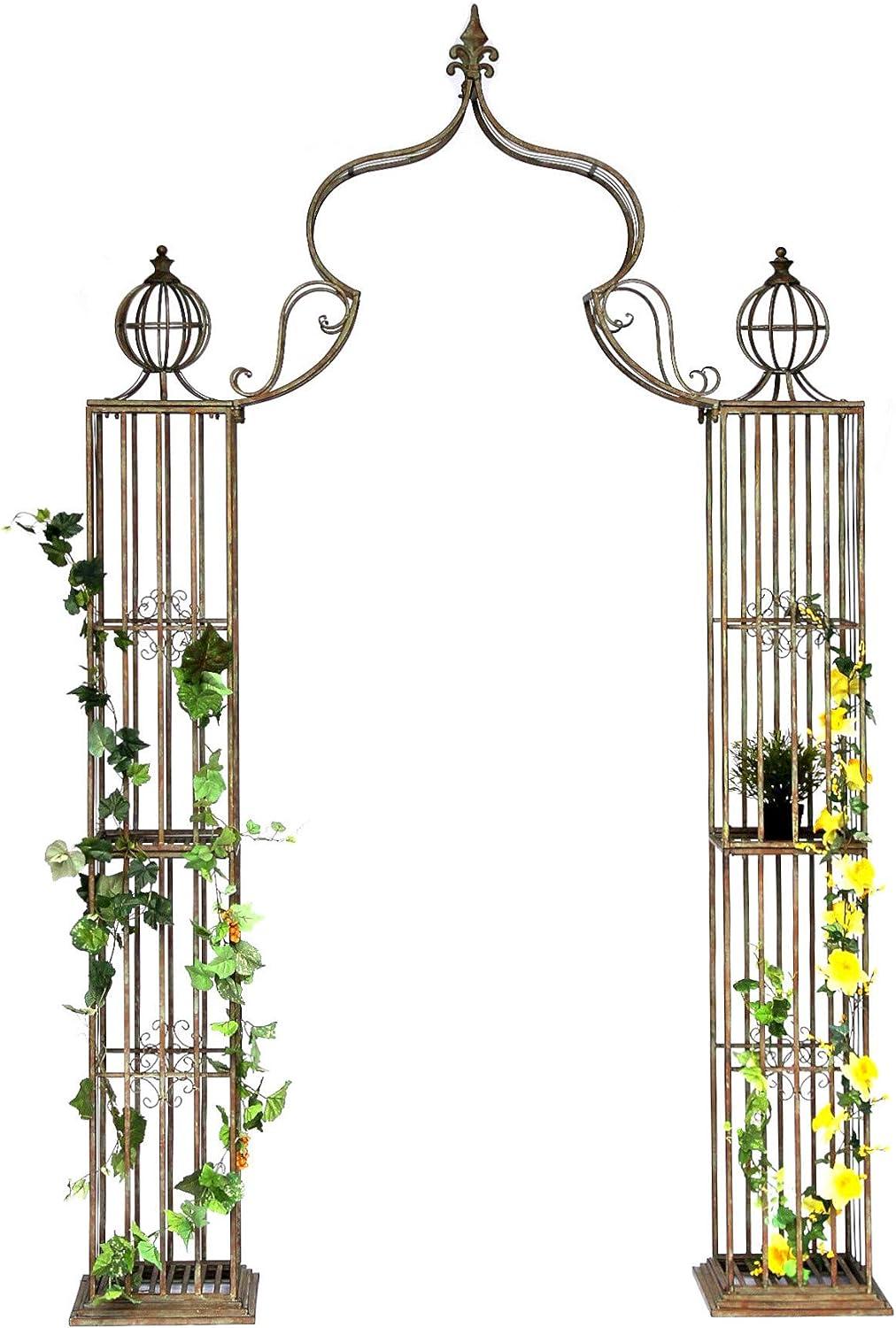 Rosenbogen Metall Kletterhilfe 93969 275x172 cm Gartenbogen Rankhilfe Rankgitter Torbogen