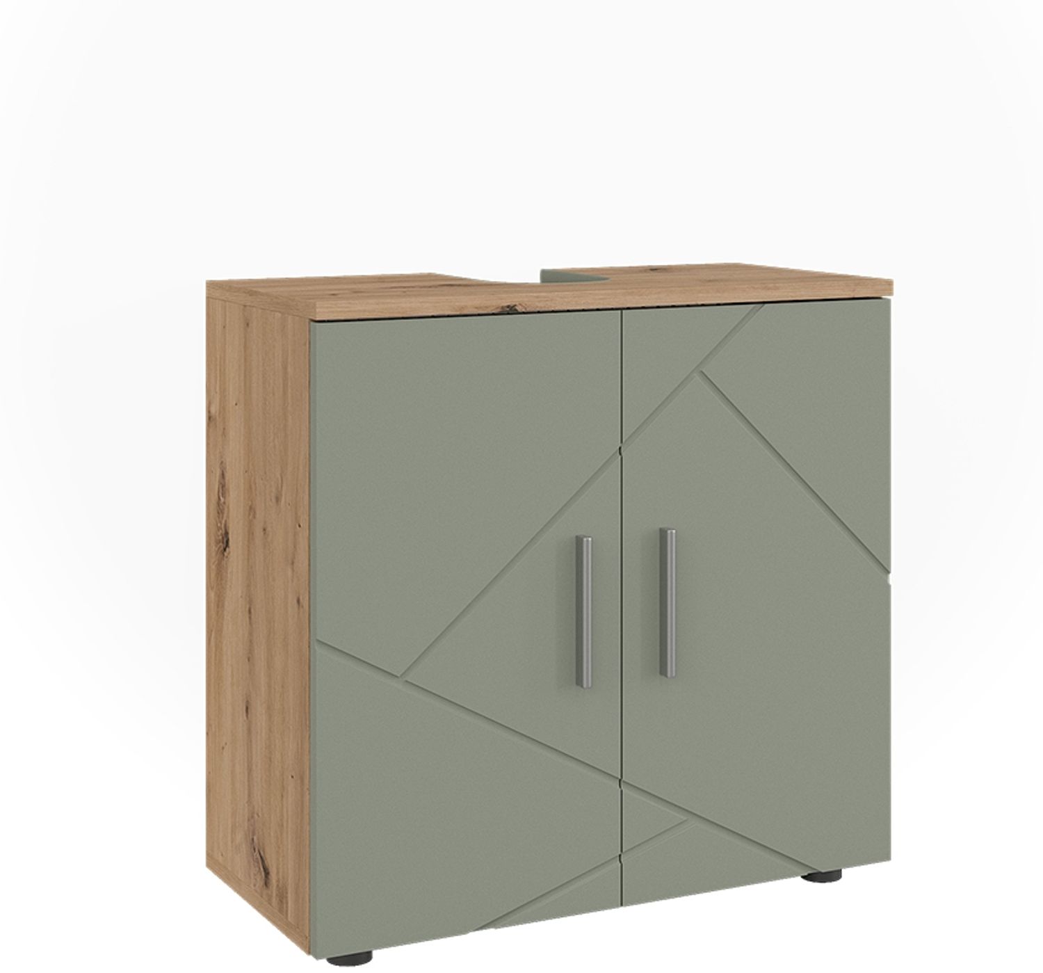 Waschbeckenunterschrank Irma Salbeigrün 60 x 59 cm Vicco