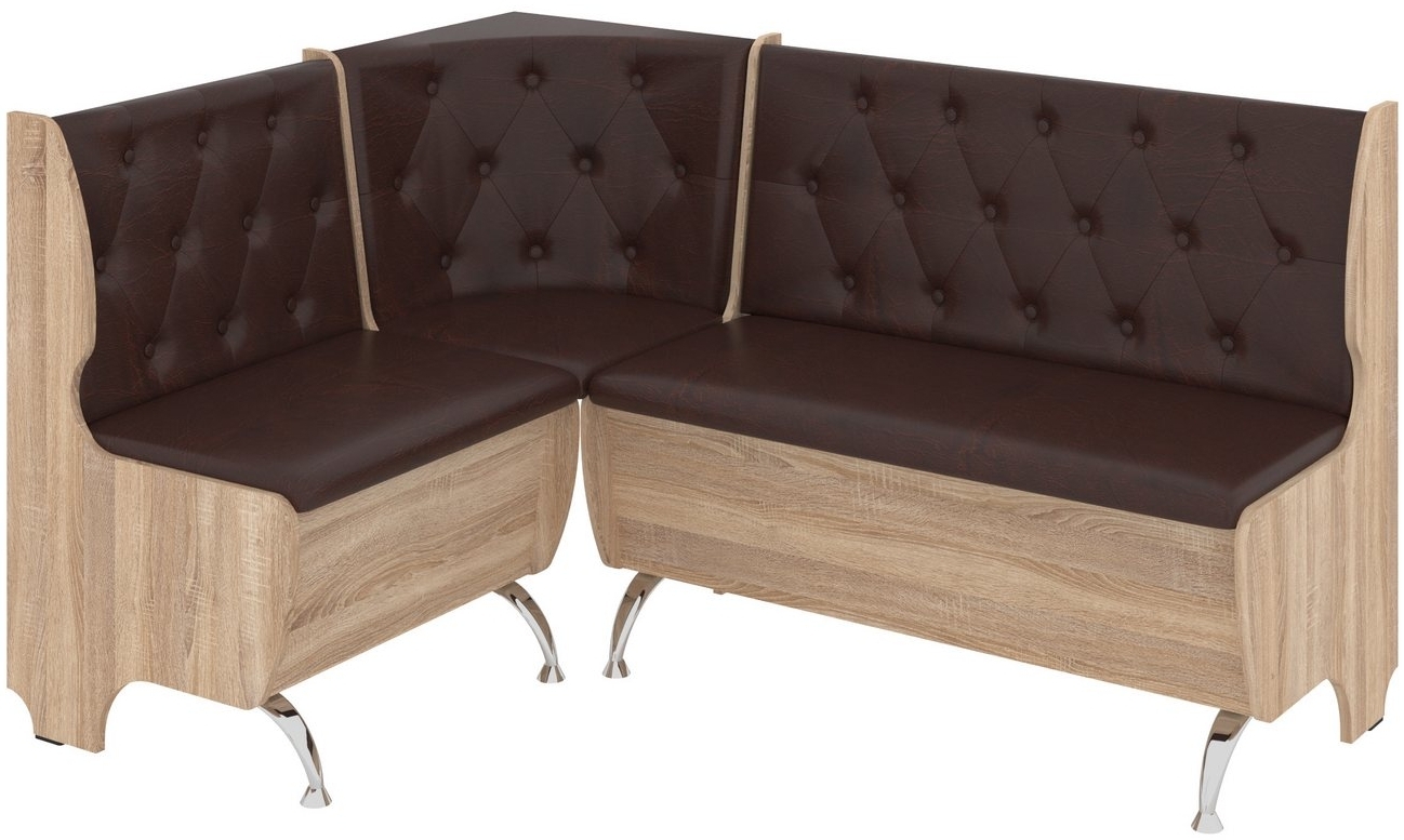 Rodnik Eckbank Admiral (Beidseitig montierbar, Truhenbank, Sitz und Rücken gepolstert), mit Stauraum, Kunstleder