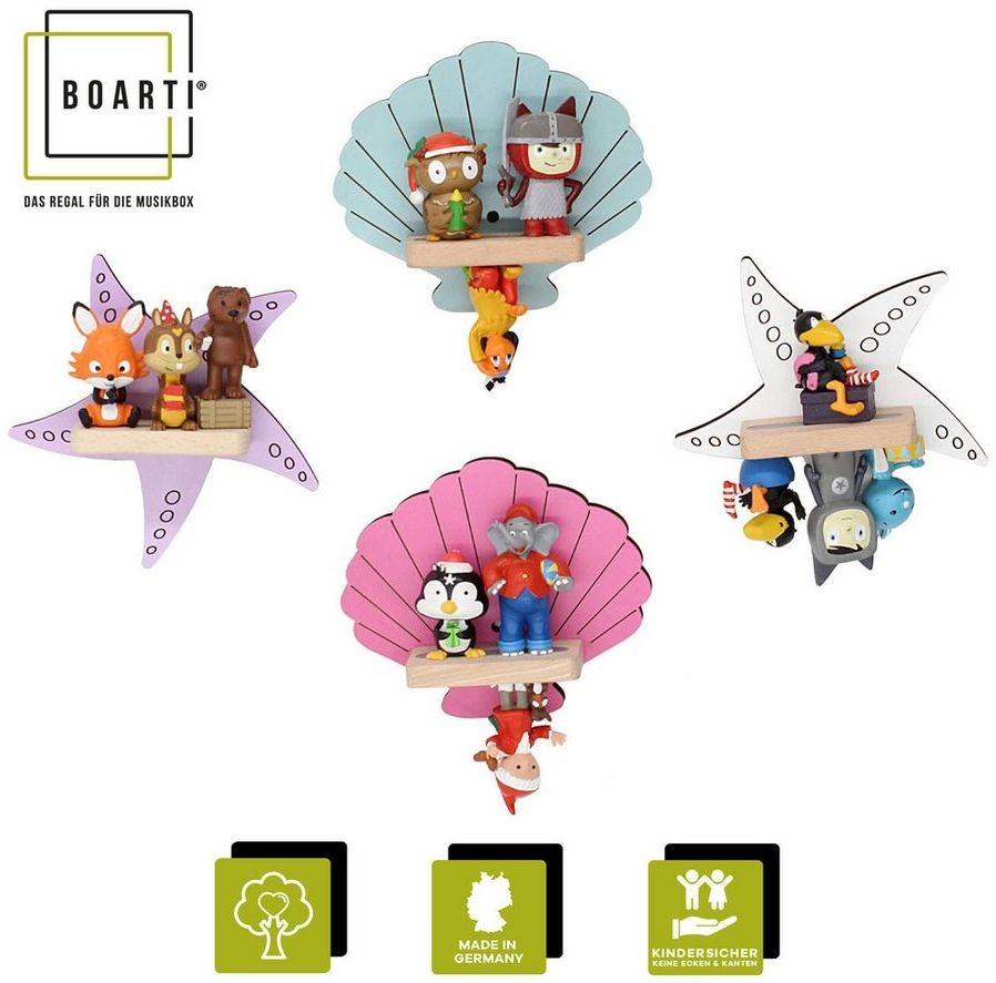 VCM Wandregal BOARTI Regal 920873 Blau H. 31 x B. 34 x T. 19 cm